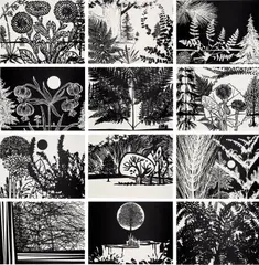 Paul Morrison, Black Dahlias, 2004, The complete set of 12 screenprints in black and white, on Somerset paper, the full sheets