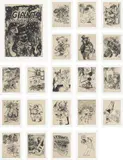 Jake and Dinos Chapman, My Giant Colouring Book, 2004, The complete set of 21 etching and aquatints, with Chine-collé to Somerset paper, with full margins, with colophon, the sheets loose (as issued) all contained in the original buckram-covered wooden Solander box