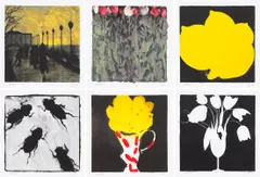 Visual Poetics by Donald Sultan, 1998, The complete set of six screenprints in colours, on Coventry Rag paper, with full margins, with accompanying 24 reproduc, sold Jan 2023