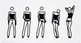 Bijou Gets Undressed. 1 (C. 50) by Julian Opie, 2004, Screenprint, on Fedrigoni Sirio paper, with full margins, sold Jan 2023