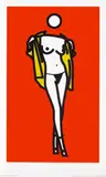 Woman Taking Off Man's Shirt by Julian Opie, 2003, Screenprint in colours, on wove paper, with full margins, sold Jan 2023