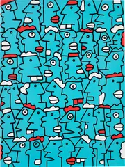 Fast Form Manifest (Teal) by Thierry Noir, 2016, Screenprint in colours, on Somerset paper, the full sheet, offered Jan 2023