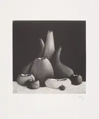 Still Life (Fruit) by Nicolas Party, 2016, Mezzotint, on Arches paper, with full margins, sold Jan 2023