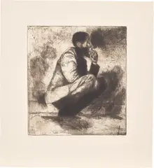 Lynette Yiadom Boakye, The World for a Wilderness, 2020, Etching, on Somerset paper, with full margins