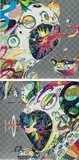 Homage to Francis Bacon (Study of Isabel Rawsthorne); and Homage to Francis Bacon (Study of George Dyer) by Takashi Murakami, 2017, Two offset lithographs in colours, on smooth wove paper, the full sheets, sold Jan 2023