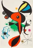 Oda à Joan Miró (Ode to Joan Miró): plate II (M. 904, C. 175) by Joan Miró, 1973, Lithograph in colours, on Guarro paper, the full sheet, sold Jun 2023
