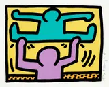 Keith Haring, Pop Shop I: one plate (L. p. 82), 1987, Screenprint in colours, on Coventry Rag paper, with full margins