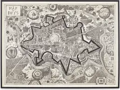 Grayson Perry, A Map of Days, 2013, Etching from four plates, printed on one sheet of wove paper, with full margins