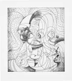 George Condo, The Insane Clown, 2019, Etching with drypoint, on wove paper, with full margins