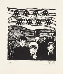 Invader, Invaded Hypnosis, 2011, Woodcut, on Fabriano Rosaspina Avorio paper, with full margins