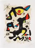 Miró. Peintures, Graphiques. (Miró. Paintings, Graphics.) (M. 1191) by Joan Miró, 1979, Lithograph in colours, on Arches paper, with full margins, sold Jun 2023