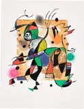 Joan Miró, Gaudí XVI (D. 1075), 1979, Etching and aquatint in colours, on wove appliqué to Arches paper, with full margins