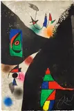 Joan Miró, Gaudí II (D. 1061), 1979, Etching and aquatint in colours with paper collage, on Arches paper, the full sheet