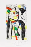 Joan Miró, Ruban (Ribbon) (D. 1172, C. 250), 1981, Etching and aquatint in colours, on Arches paper, with full margins, the sheet folded (as issued)