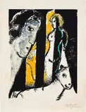 Le profil bleu (The Blue Profile) (M. 647) by Marc Chagall, 1972, Lithograph in colours, on Arches paper, with full margins, sold Jun 2023