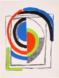 À Jour (Openwork) by Sonia Delaunay, circa 1965, Lithograph in colours, on Arches paper, with full margins, sold Jun 2023
