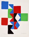 Hommage à Tzara (Tribute to Tzara) by Sonia Delaunay, circa 1970, Lithograph in colours, on Arches paper, with full margins, sold Jun 2023