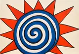 Alexander Calder, Red, White and Blue Sun, 1975, Lithograph in colours, on wove paper, the full sheet