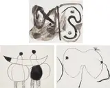 Roger Hilton, Untitled: nine works, circa 1970, Nine unique works in various media, including two in graphite, six in charcoal, and one gouache, all on wove paper