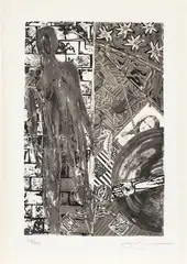 Summer (U.L.A.E. 234) by Jasper Johns, 1985, Etching and aquatint, on T. Edmunds paper, with full margins, the sheet loose, removed from the book, with the justifica, sold Jun 2023