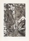 Jasper Johns, Summer (U.L.A.E. 234), 1985, Etching and aquatint, on T. Edmunds paper, with full margins, the sheet loose, removed from the book, with the justification adhered to the reverse along the vertical sheet edges (deckled right edge)
