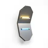 Keith Sonnier, Octagonal Suite #5, from Elliptical Shields Series V, 2005, A unique honeycomb-core aluminium multiple with two neon lights (warm white and clear blue) and electrical components