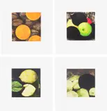 Donald Sultan, Oranges and Walnuts; Apples and Lemons; Three Lemons; and Black Lemons and Almonds