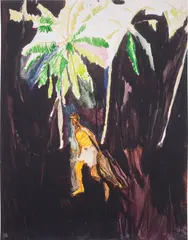 Fisherman by Peter Doig, 2014, Archival pigment print in colours, on Somerset paper, the full sheet, sold Jun 2023
