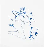 Tracey Emin, The Beginning of Me, 2012, Screenprint in colours on cotton fabric