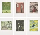 Peter Doig, Black Palms, 2004, The complete set of six etching and aquatints in colours, on Zerkall paper, with full margins
