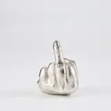 Ai Weiwei, Artist's Hand, 2017, Cast urethane resin multiple with electroplated rhodium, contained in the original cardboard presentation box