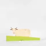 Alex Katz, Cow (Small; cut out edition) (S. 384), 2004, Shaped aluminium multiple with screenprint in colours on both sides, on a metal base