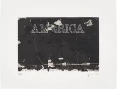 Untitled (America) by Glenn Ligon, 2015, Screenprint in colours, on Coventry Rag, with full margins,, sold Jun 2023