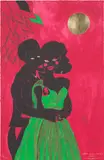 Chris Ofili, Afro Lunar Lovers I, 2003, Giclée print in colours, with embossing and gold leaf, on wove paper, the full sheet