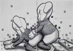 Untitled by Kaws, 2002, Screenprint in colours, on smooth wove paper, the full sheet, loose (as issued), contained in the original black card Ar, sold Jun 2023
