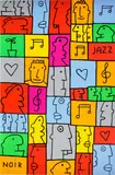 Thierry Noir, Jazz, 2015, Screenprint in colours, on Somerset Satin paper, with full margins