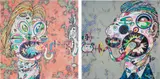 Homage to Francis Bacon (Study for Head of Isabel Rawsthorne and George Dyer): two plates by Takashi Murakami, 2016, Two offset lithographs in colours, on smooth wove paper, the full sheets, sold Jun 2023