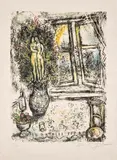 Marc Chagall, La fenêtre entrouverte (The Half-Open Window), 1975, Lithograph in colours, on Japon nacré paper, with full margins