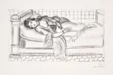 Orientale sur lit de repos, sol de carreaux rouges (Oriental on a Day Bed, Red Tiled Floor) (D. 513) by Henri Matisse, 1929, Lithograph, on Arches paper, with full margins, sold Sep 2023
