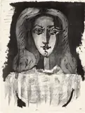 Buste de jeune femme (Bust of a Young Woman) (M. 158, R. 465) by Pablo Picasso, 1949, Lithograph, on Arches paper, the full sheet, sold Sep 2023