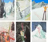 Peter Doig, Zermatt (D1), 2020-21/2022, The complete set of six giclée prints in colours, on cotton smooth rag paper, the full sheets