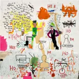 Jean-Michel Basquiat, Riddle Me This Batman, from Superhero Portfolio, 1982-87/2022, Screenprint in colours, on Saunders Waterford paper, the full sheet