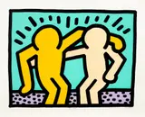 Keith Haring, Best Buddies, 1990, Screenprint in colours, on Coventry Rag paper, with full margins