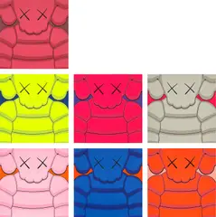 WHAT PARTY by Kaws, 2020, The complete set of seven screenprints in colours, on Saunders Waterford paper, the full sheets, sold Sep 2023