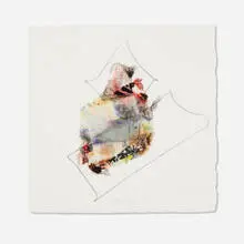 Untitled by Larry Bell, 1999, mixed media on watercolor paper, sold Aug 2025
