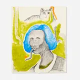 Simphiwe Ndzube, Untitled, 2022, acrylic and graphite on paper