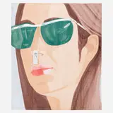 Alex Katz, WOW (Works on Whatever) Project Beach Towel, 2007, digital print on brushed cotton towel