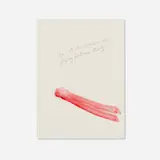As out-at-elbows as the flying fortress itself (from the Thinking of You portfolio) by Raymond Pettibon, 1998, watercolor and graphite on printed paper (double-sided), sold Aug 2025