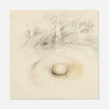 Andy Goldsworthy, Clay Rock: A Proposal for San Diego, 1996, graphite and watercolor on paper