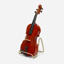 Hanne Darboven, Geigensolo (Violin Solo), 1992, varnished and painted wood, synthetic and metal strings, metal, velvet-lined case